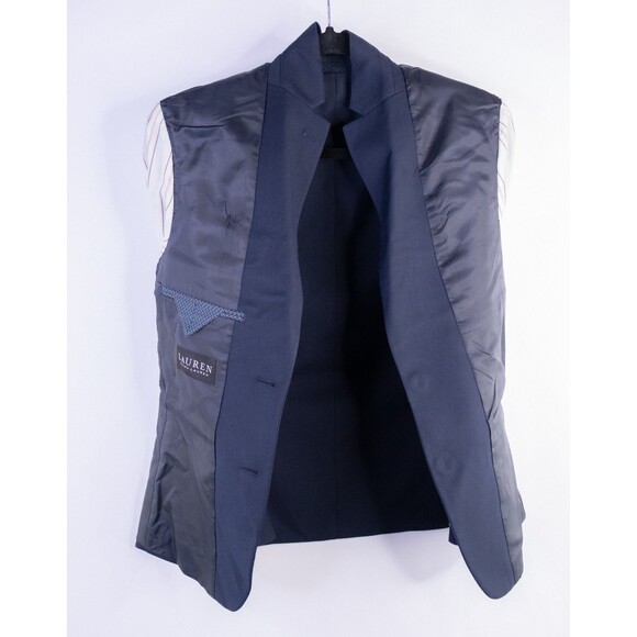 LRL Ralph Lauren Boys 12R Suit Blue Solid Two Button Double Vented - Picture 9 of 16